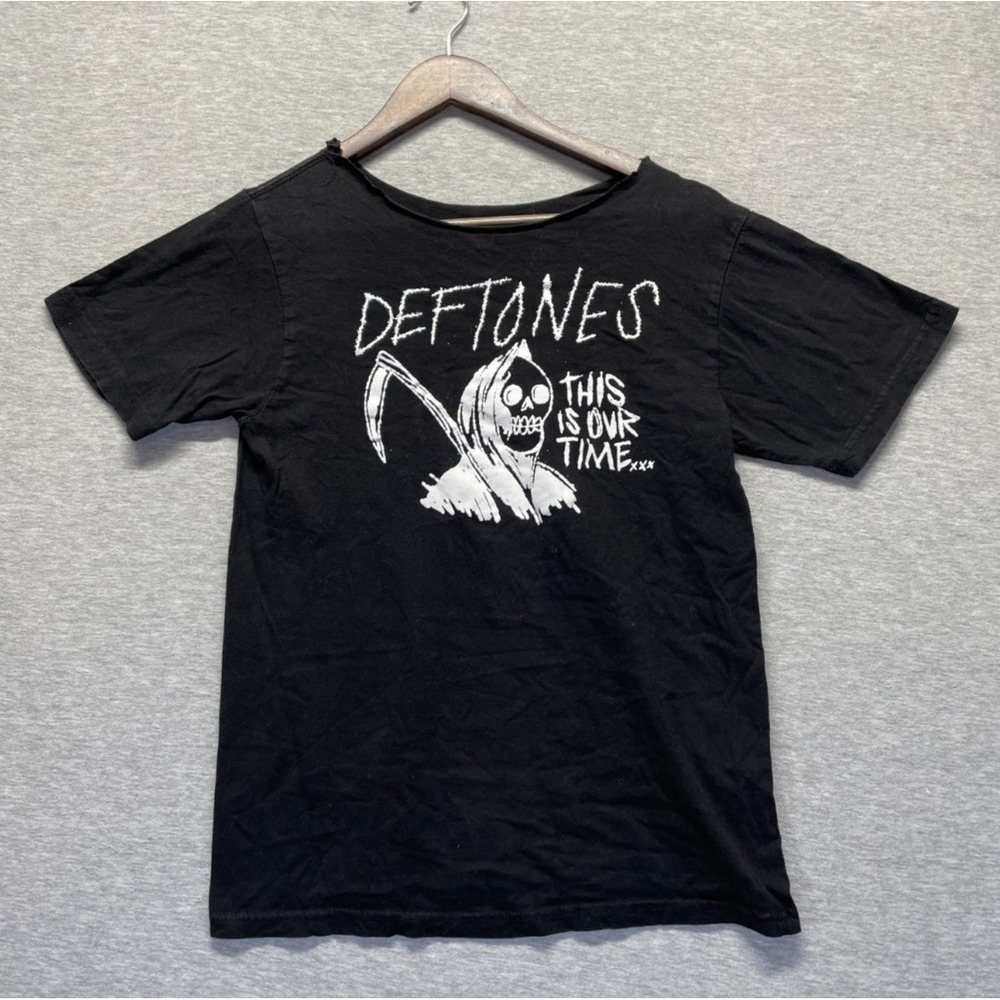 Deftones Grim Reaper This Is Our Time T Shirt Womens Small Black Graphic Print